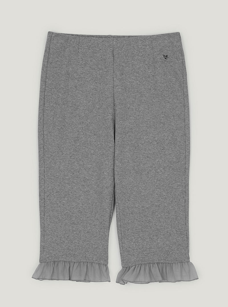 Dobel frill banding biker pants