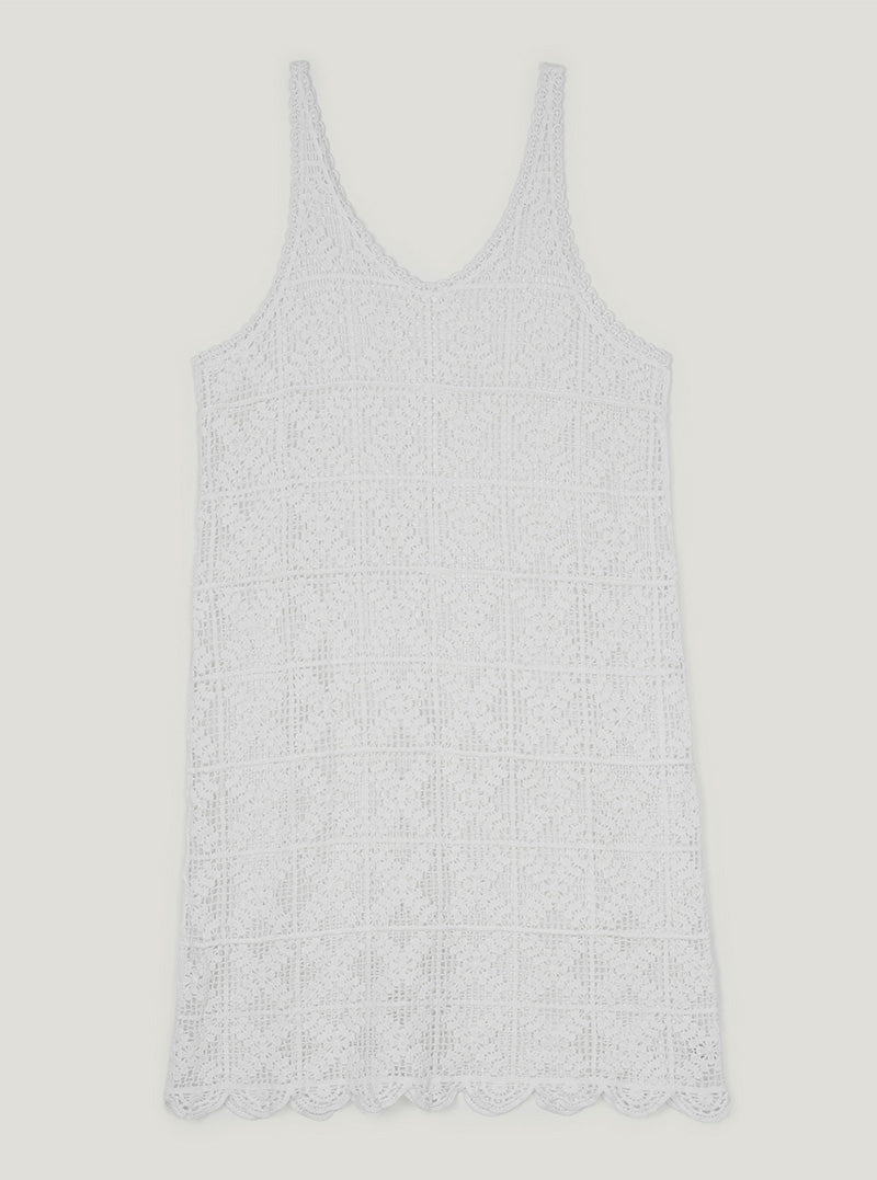 Bolu natural punching sleeveless long dress