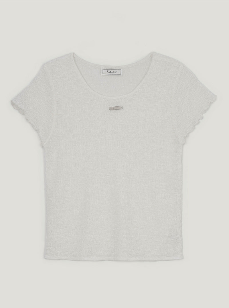And wrinkle short sleeve knit