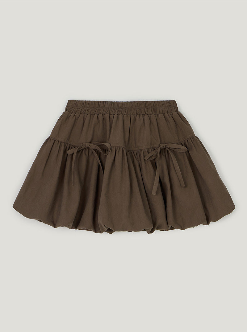 Kindil suede strap tiered mini skirt
