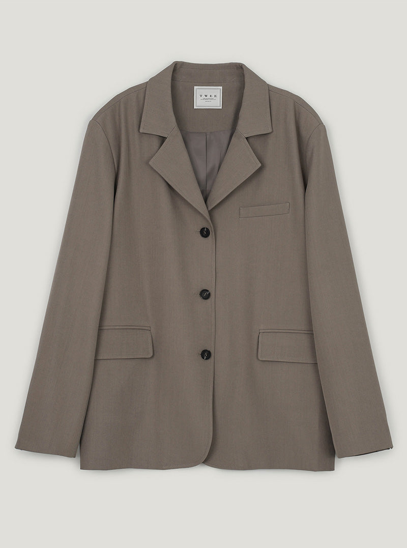 Odu basic blazer long sleeve jacket