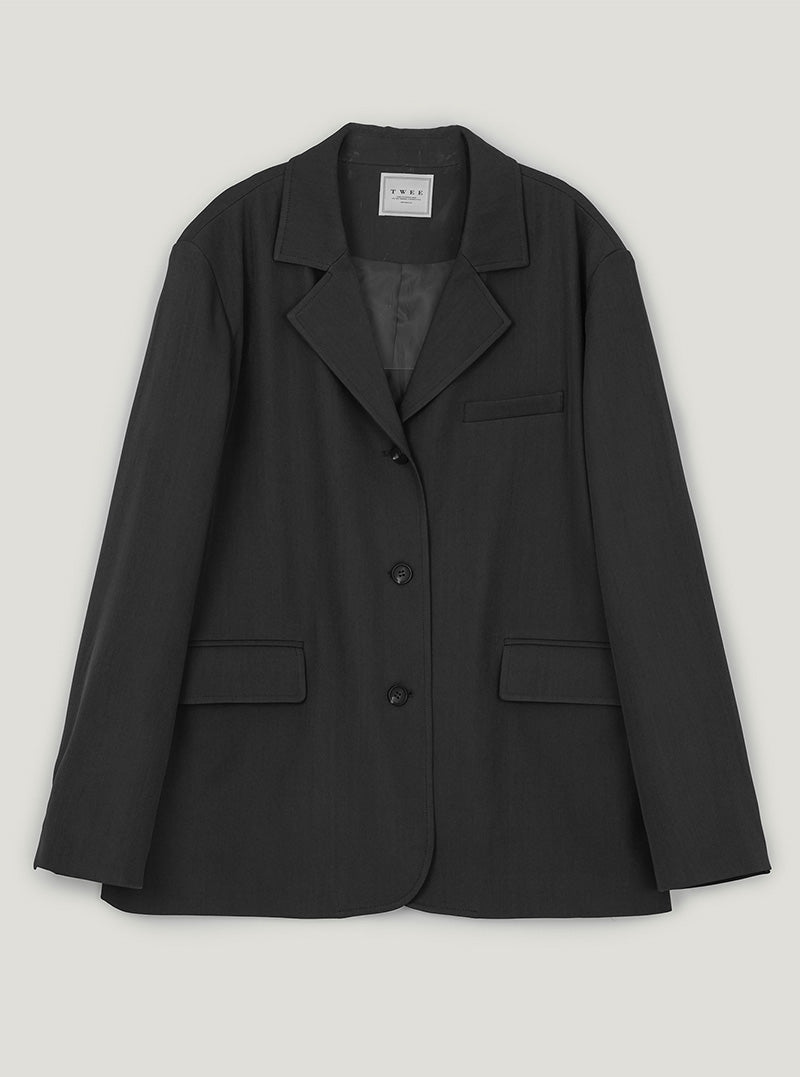 Odu basic blazer long sleeve jacket