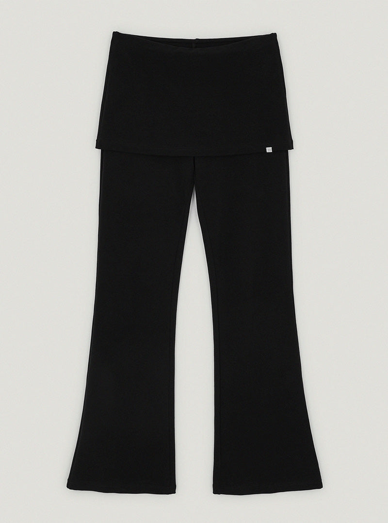 [TWEE:B] Bapin layered semi bootscut long pants