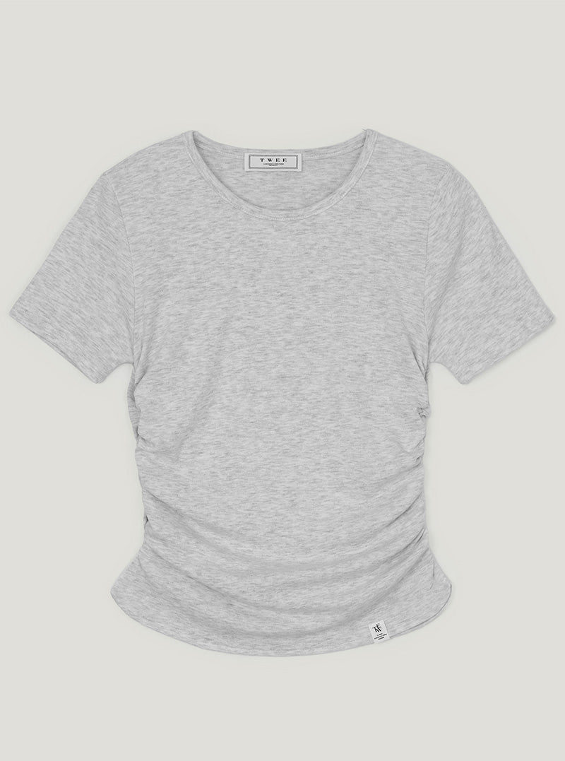 Gret slim shirring short sleeve t-shirt