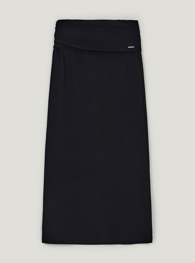 Siren folding eyelet long skirt