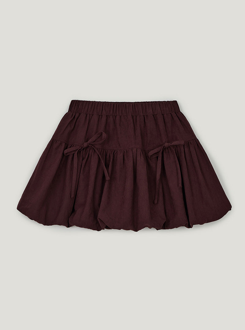 Kindil suede strap tiered mini skirt