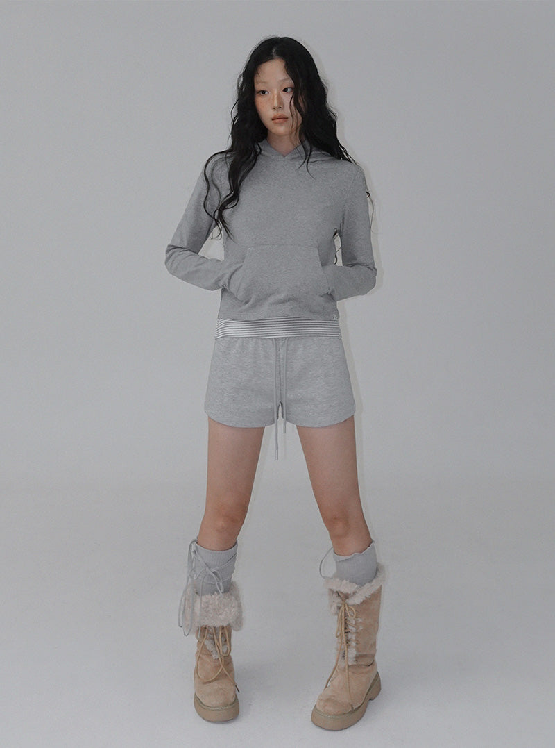 [TWEE:B] Ronint basic hood long sleeve T-shirt