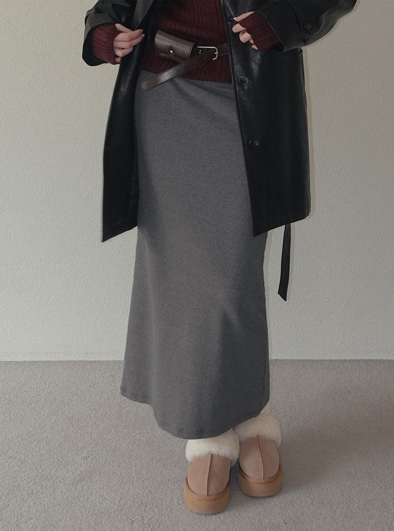 Siren folding eyelet long skirt