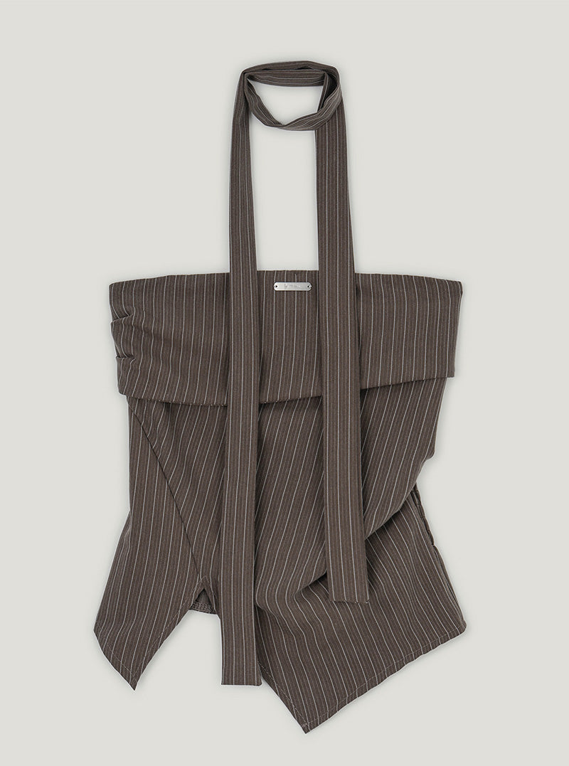 Kalle stripe folding top blouse strap set