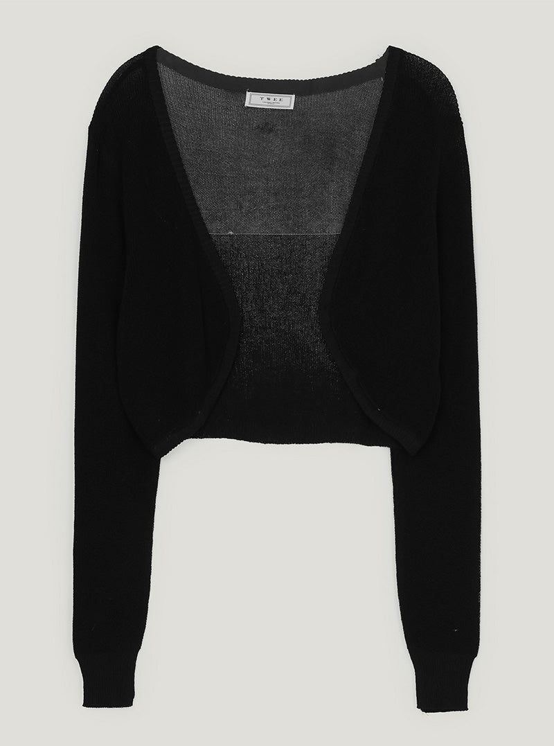 Lune crop knit bolero cardigan