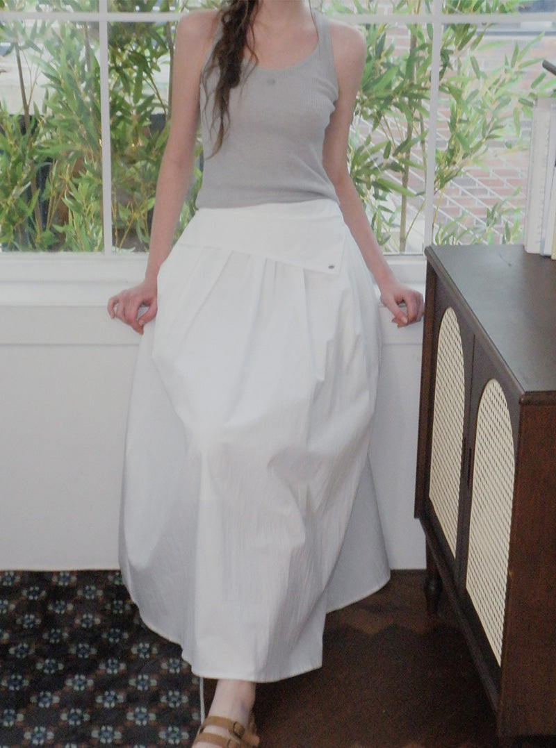 Bemoon wrap layered long skirt