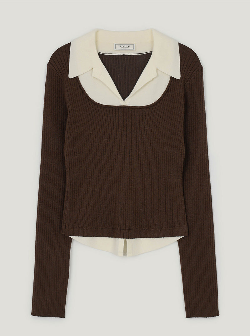 Bellut two-tone layered knit