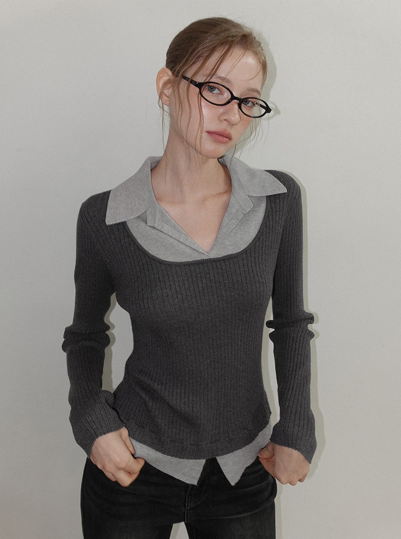 Bellut two-tone layered knit