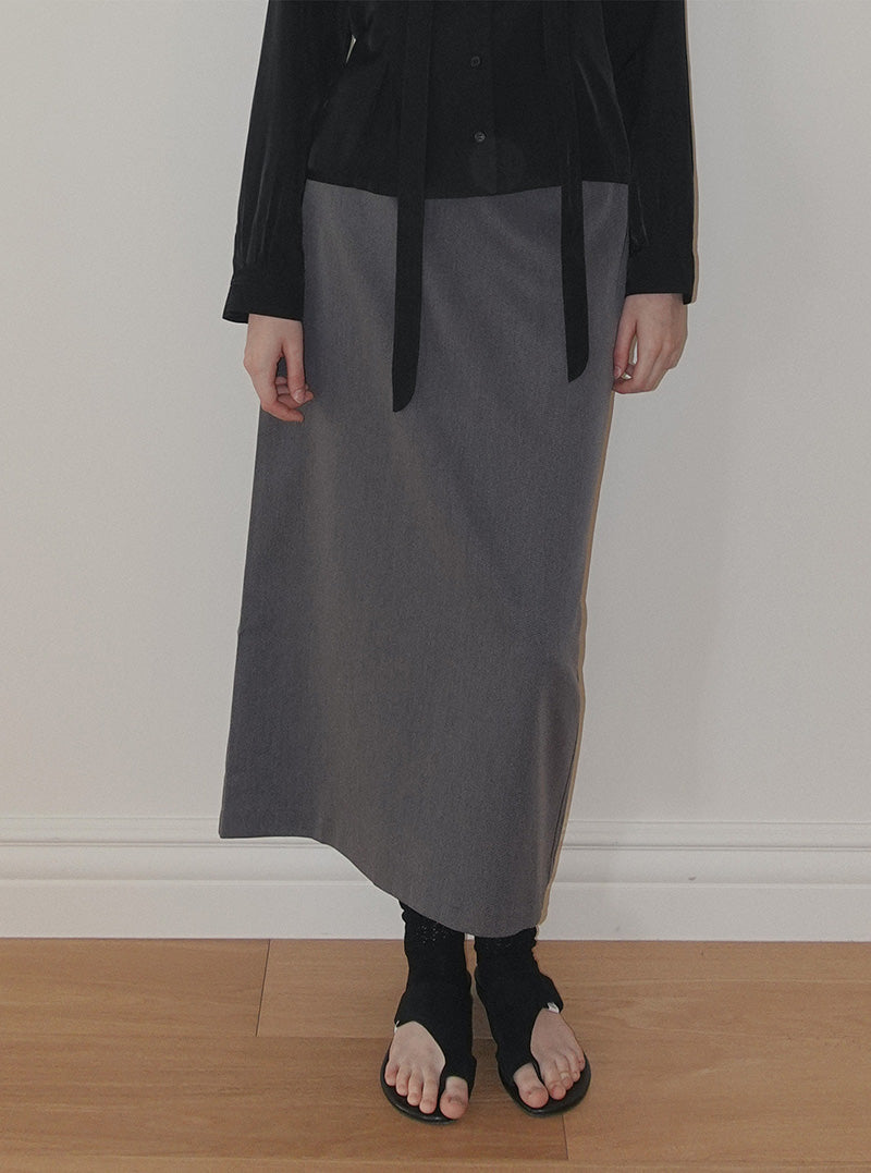 Eltin basic long skirt (belt set)