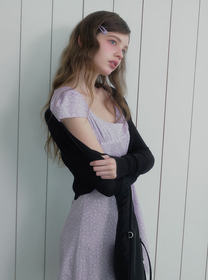 Lune crop knit bolero cardigan