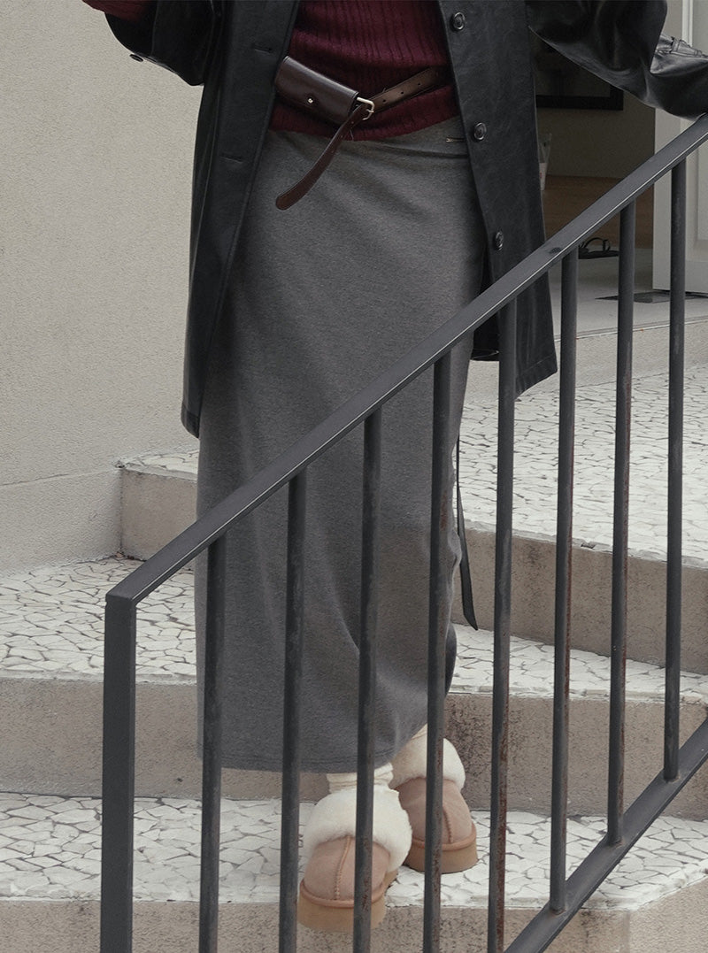 Siren folding eyelet long skirt