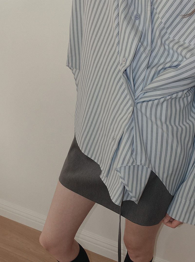 Kabe stripe loose-fit long sleeve shirt