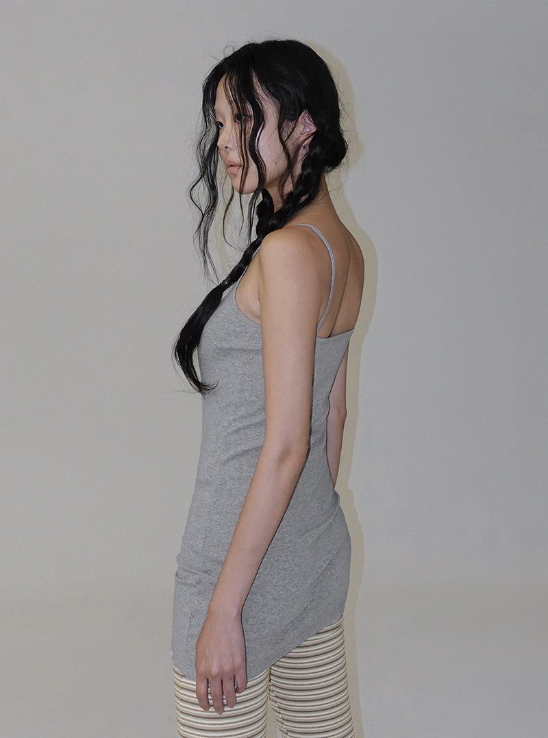 [TWEE:B] Merel button sleeveless mini dress (solid/stripe ver.)