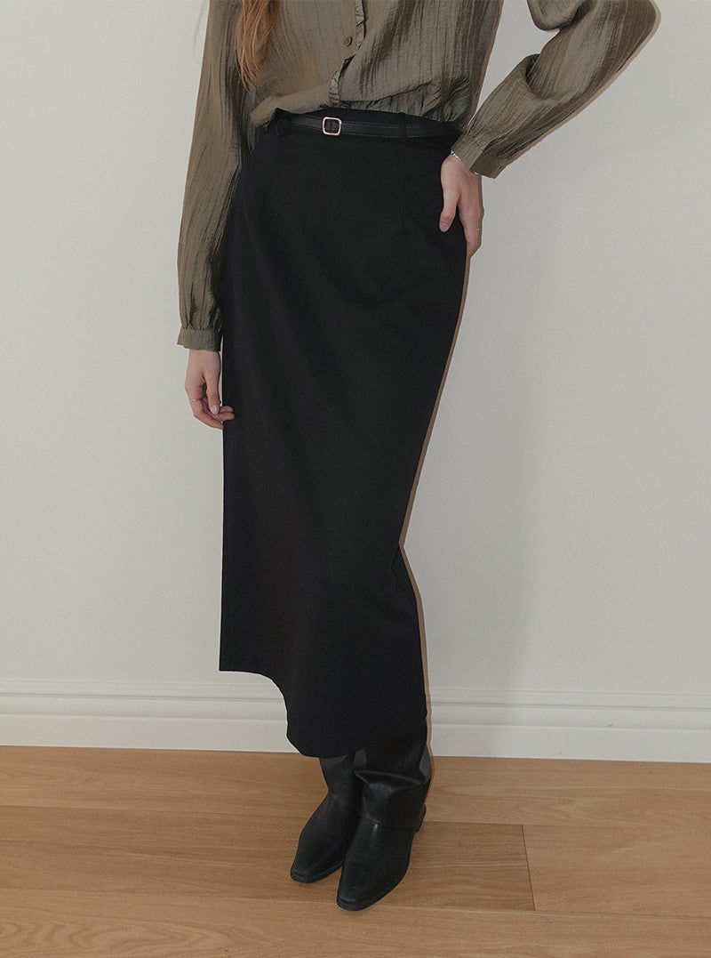 Eltin basic long skirt (belt set)