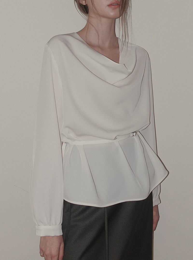 Spen turtleneck long sleeve blouse (strap set)