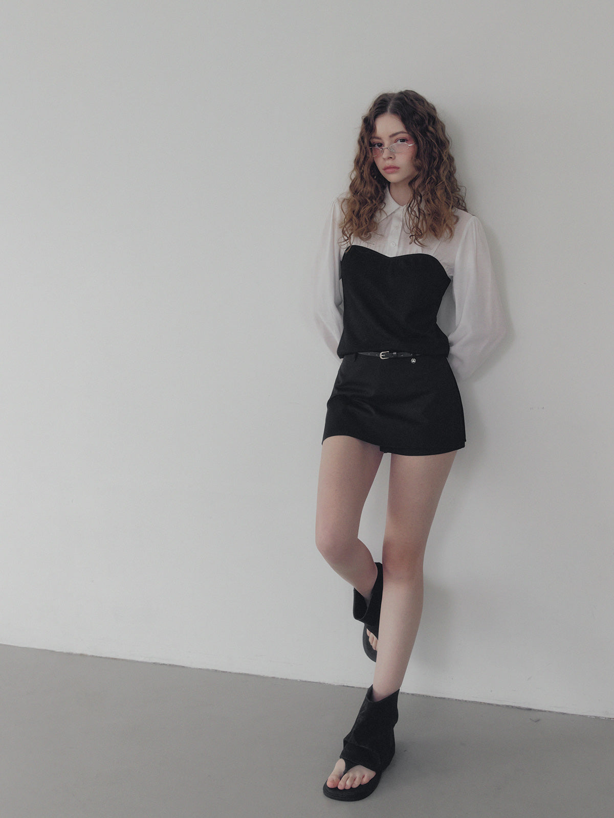 Wipin Knit Top Bustier Shirt Blouse