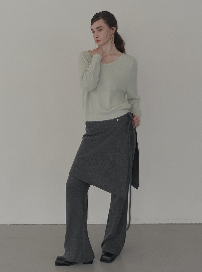 Coret semi bootcut wrap skirt pants | View 9