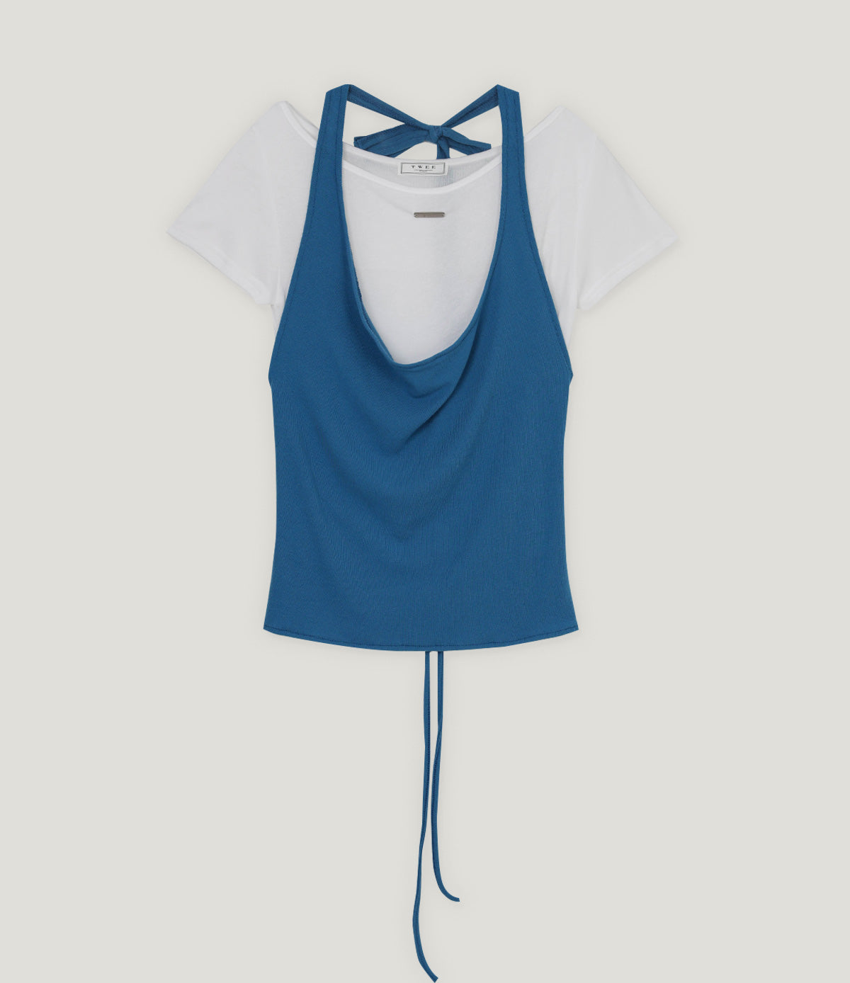 Berren halter neck sleeveless & long sleeve t-shirt set