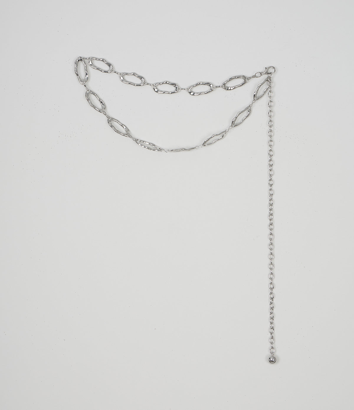 TWEE Kochel wave ring chain belt | Silver product-only view