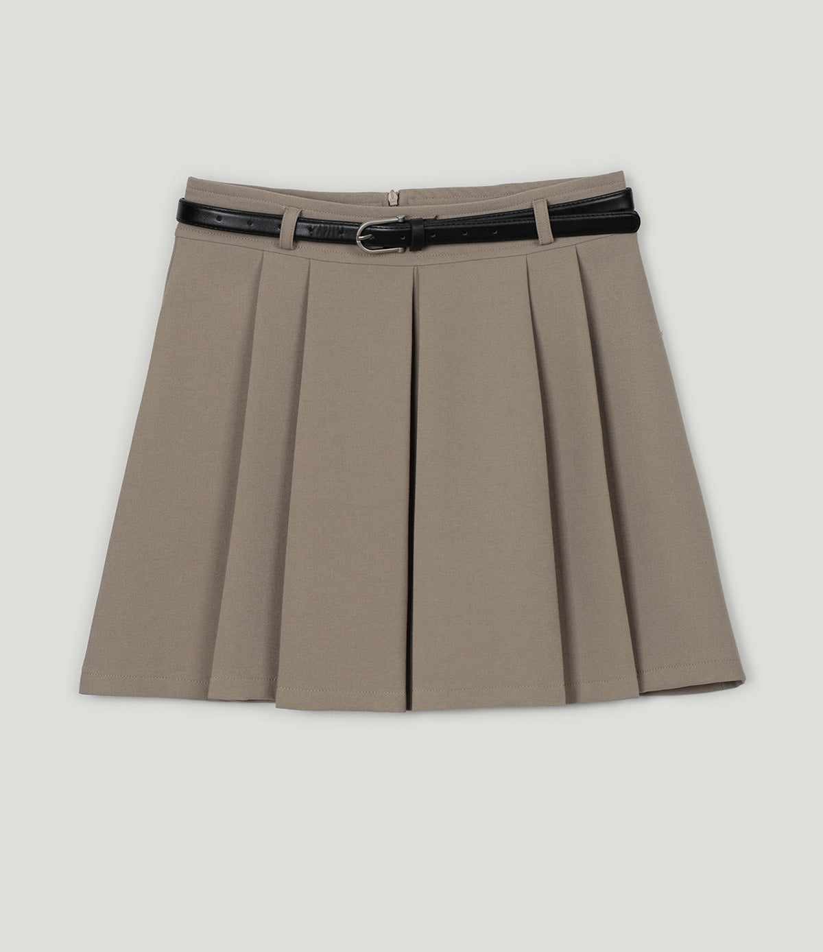 Glonee Pleated Mini Skirt (Belt Set)