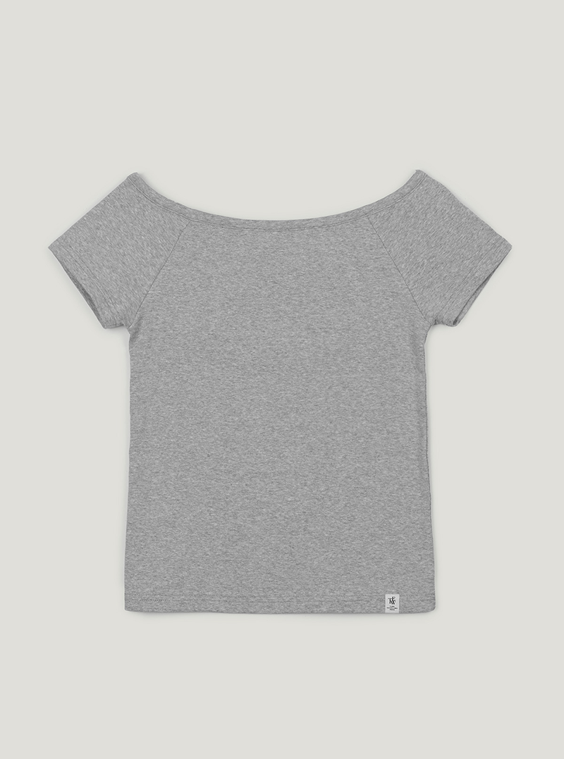 [TWEE:B] Velvo Basic Off-Shoulder Short-Sleeve Tee