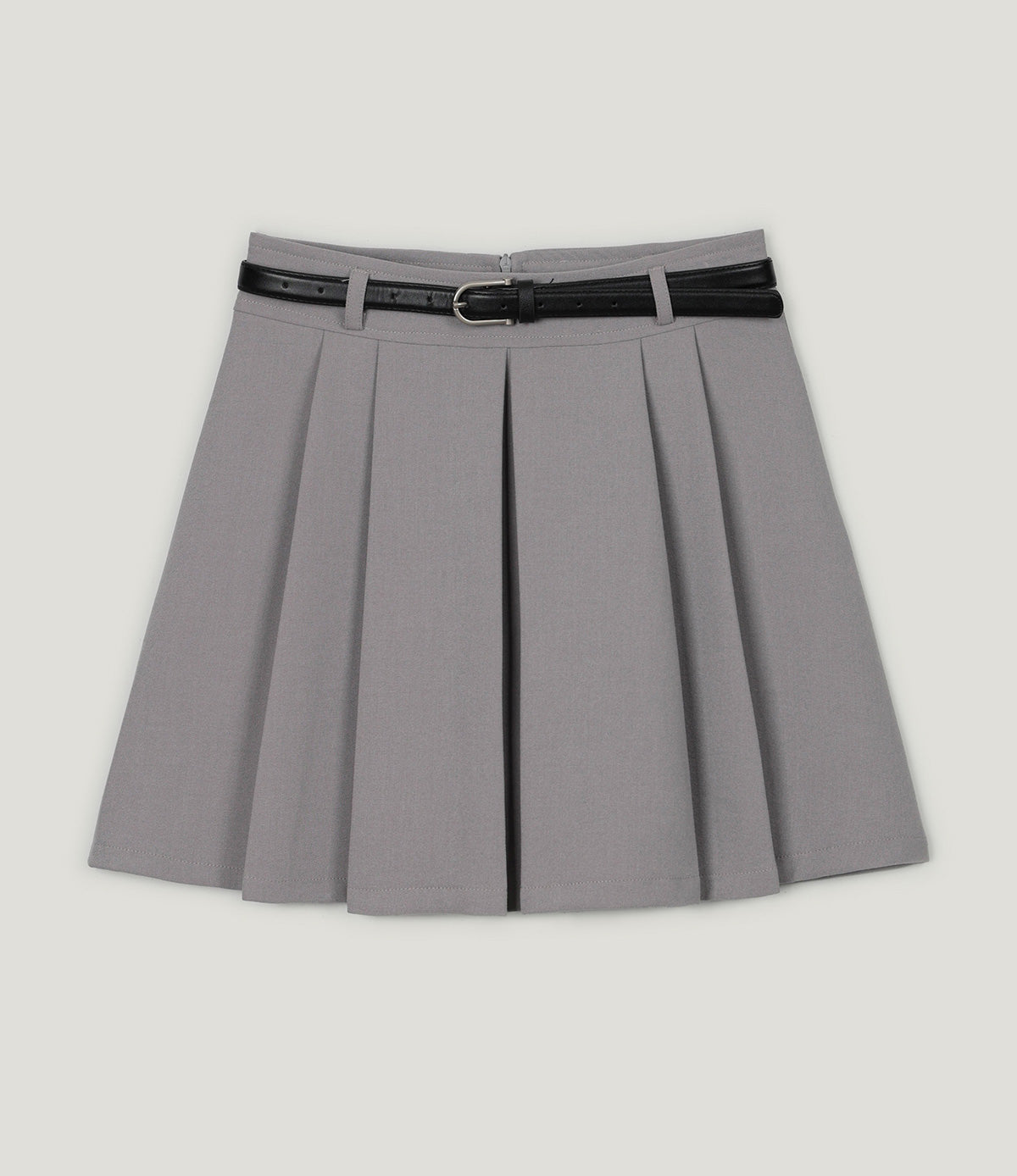 Glonee Pleated Mini Skirt (Belt Set)