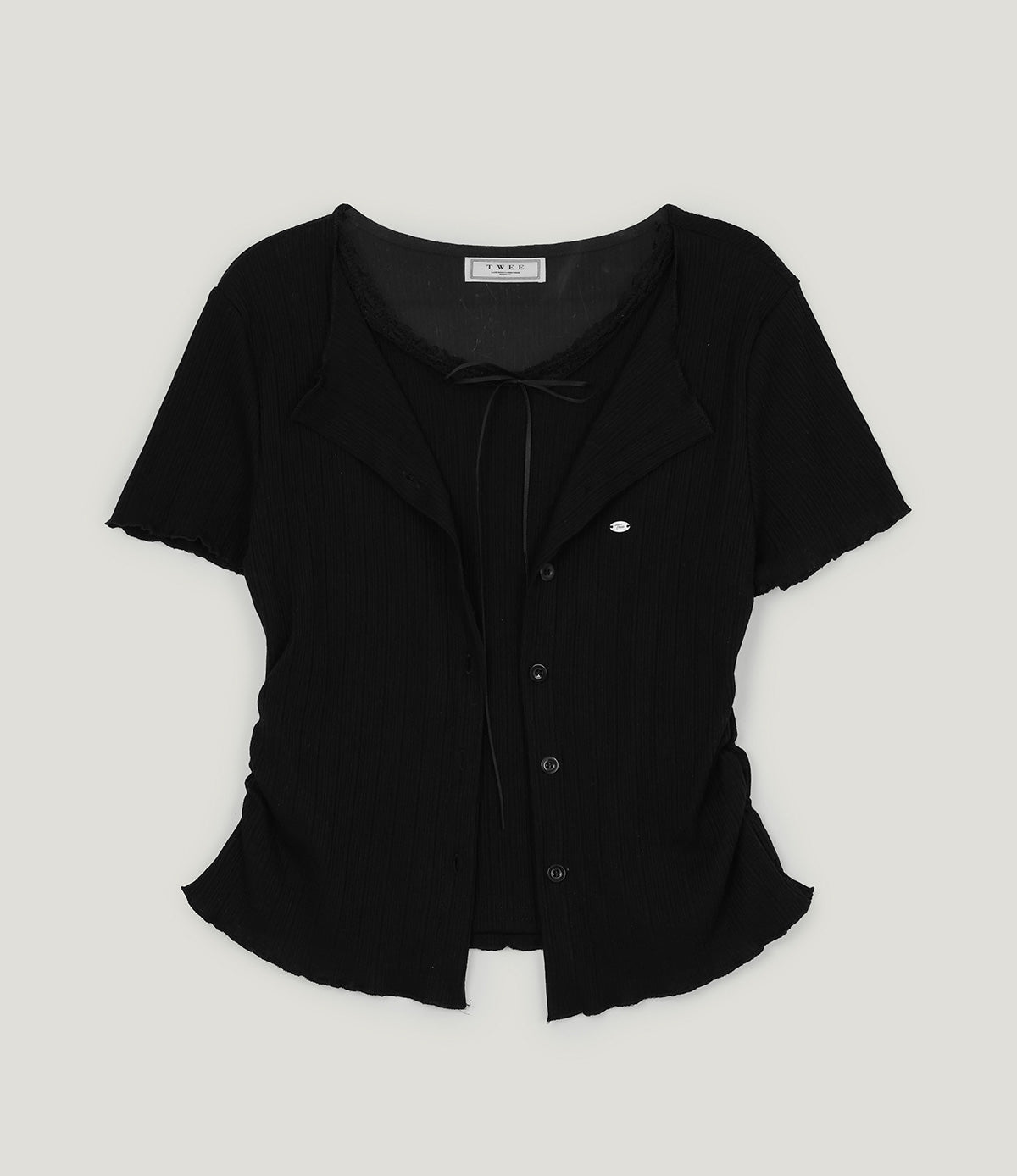 Poiner Layered Ribbed Short-Sleeve T-Shirt