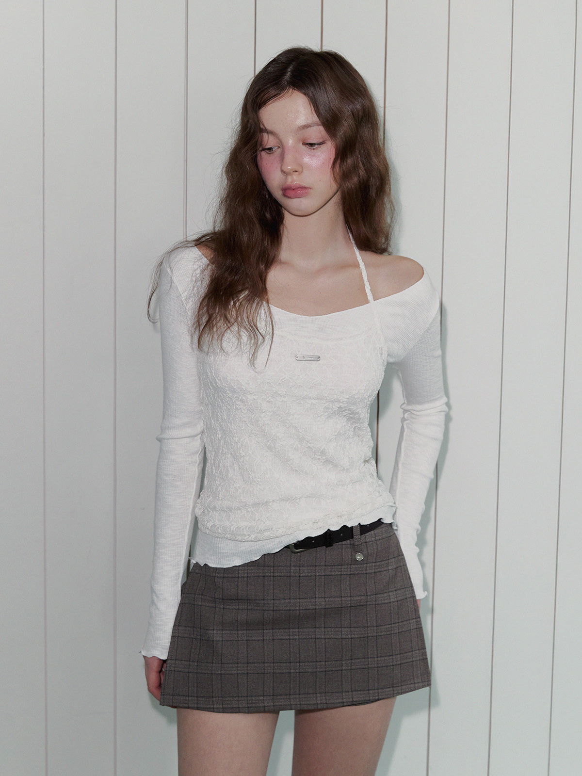 [TWEE] Kits Symbol Top halter in pizzo