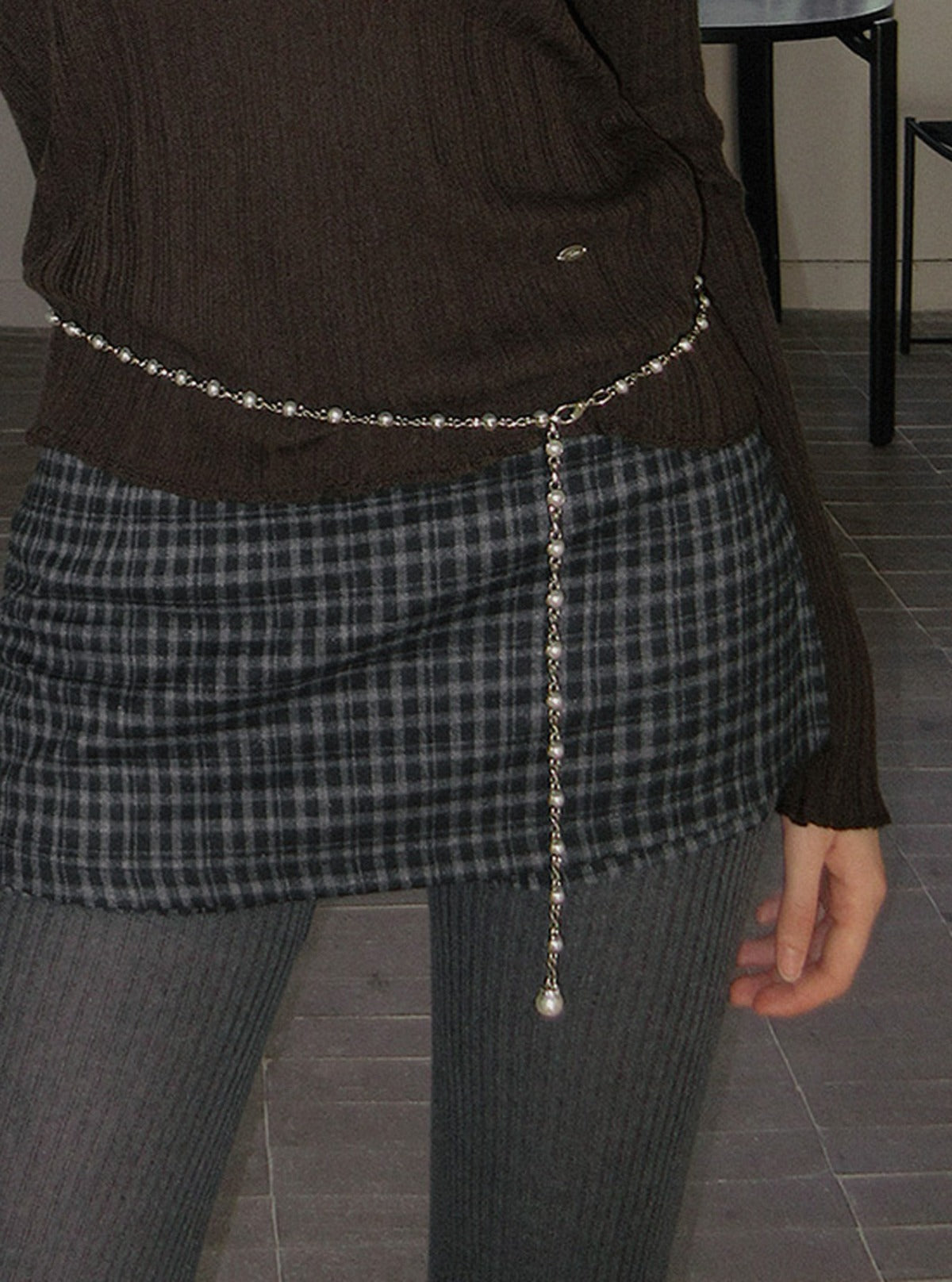 TWEE Rose pearl ring chain belt | Main product image