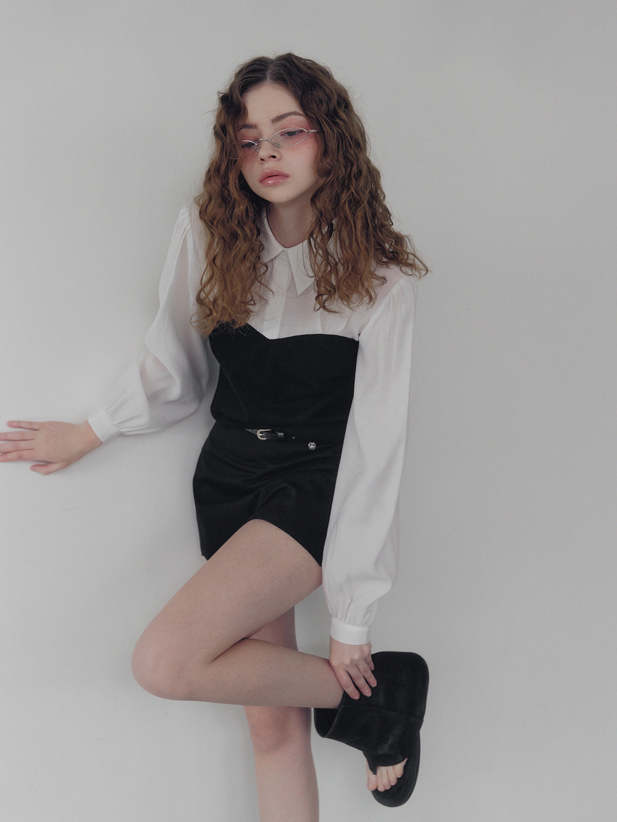 Wipin Knit Top Bustier Shirt Blouse