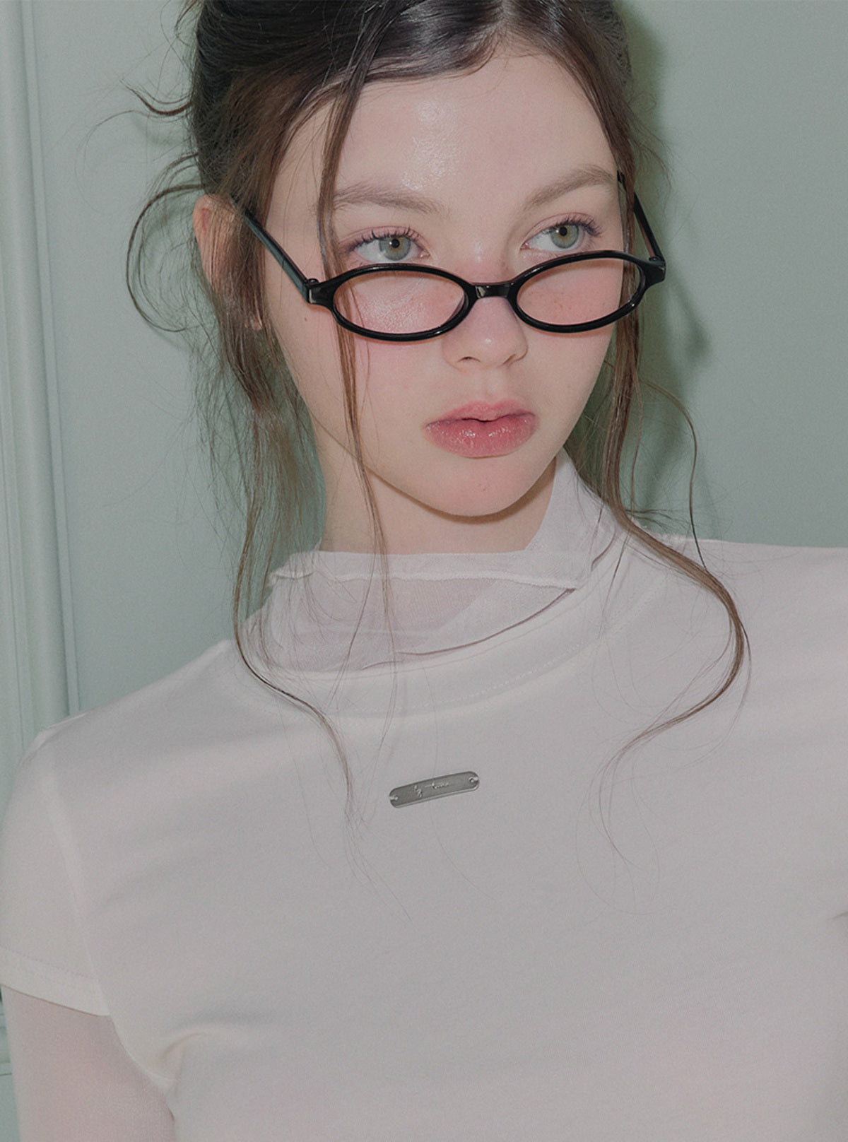 Perin Sheer Layered Long-Sleeve Blouse