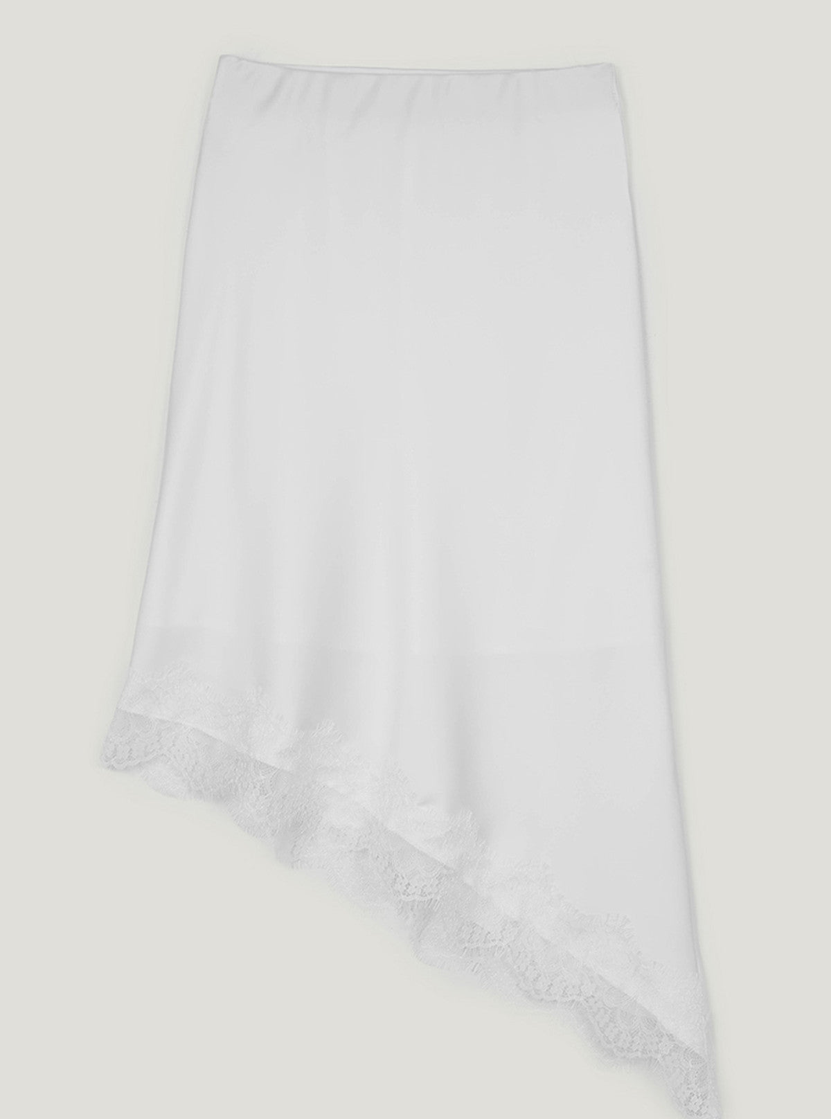 Devin Satin Lace-Trim Banding Skirt