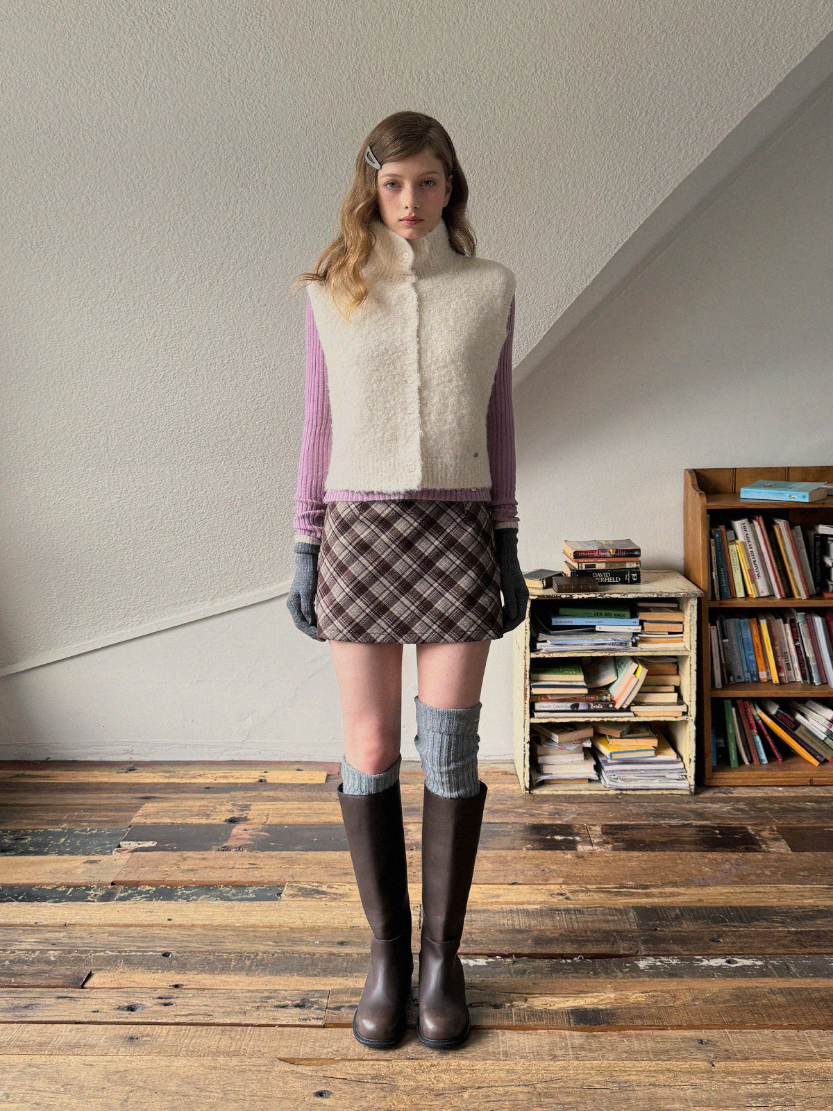 Rut High-Neck Knit Vest