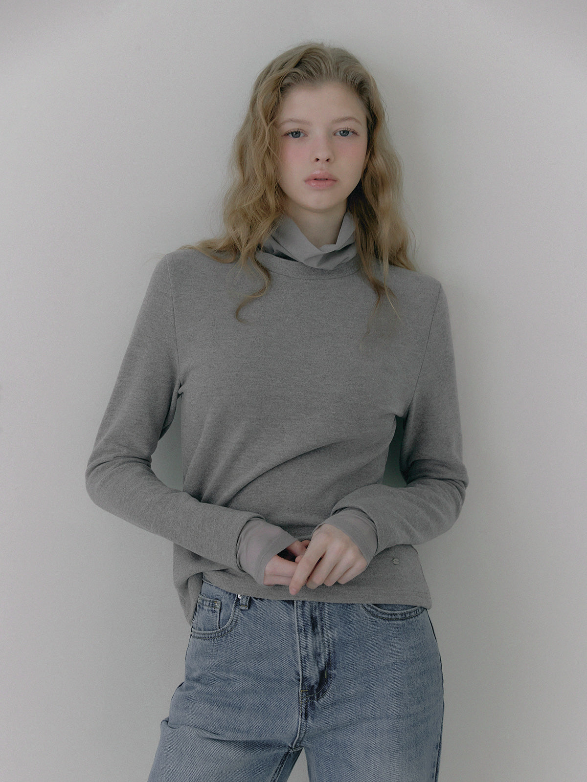 [TWEE] Maglia a maniche lunghe a strati in fleece leggero