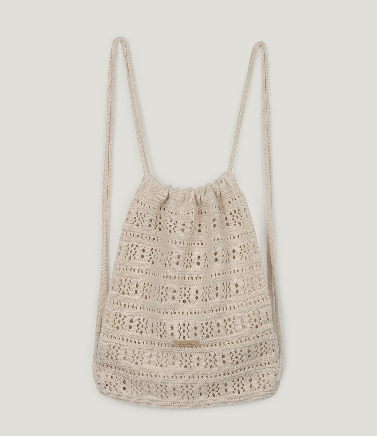 Marti Punching Knit Drawstring Backpack