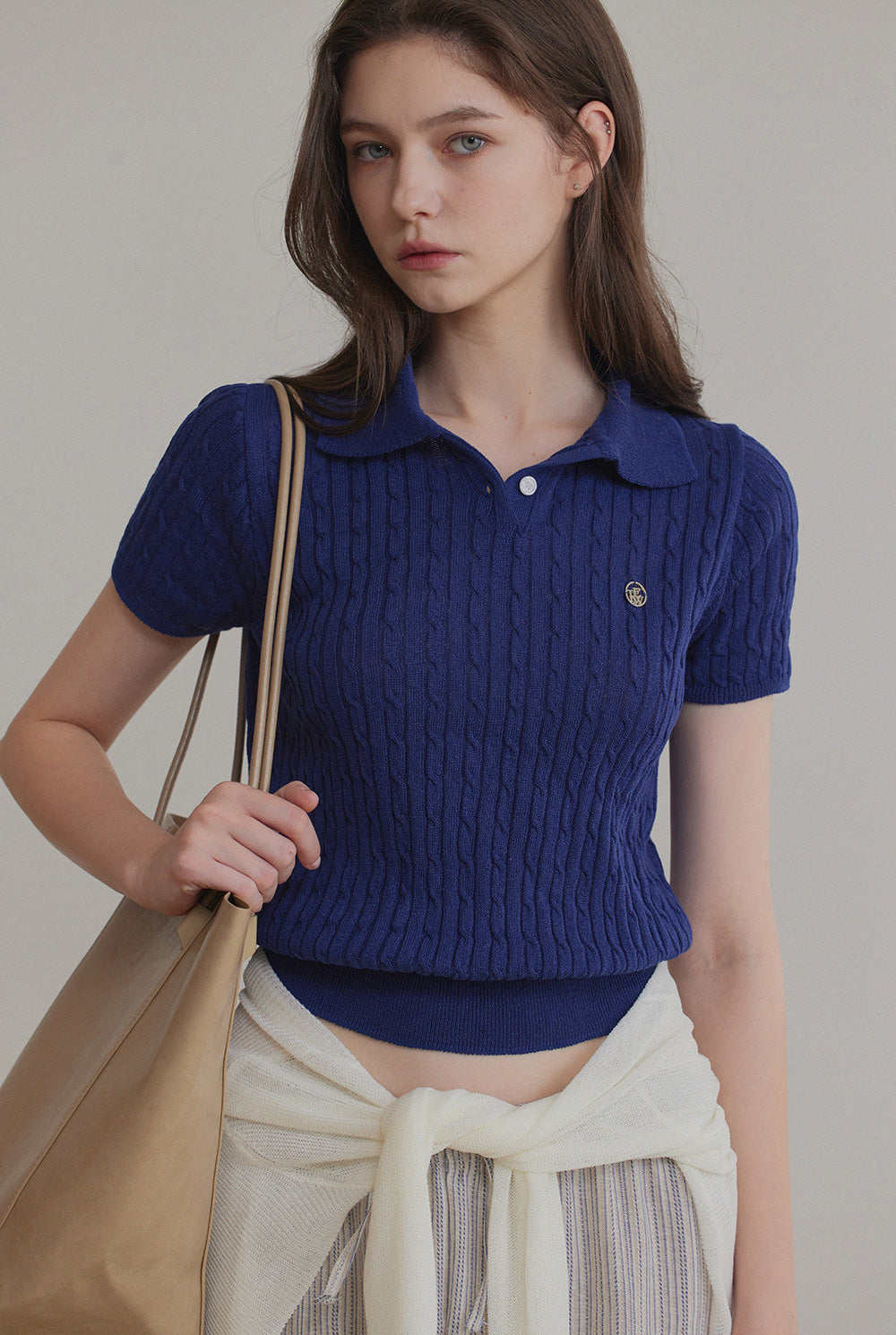 Blze Collared Short-Sleeve Knit