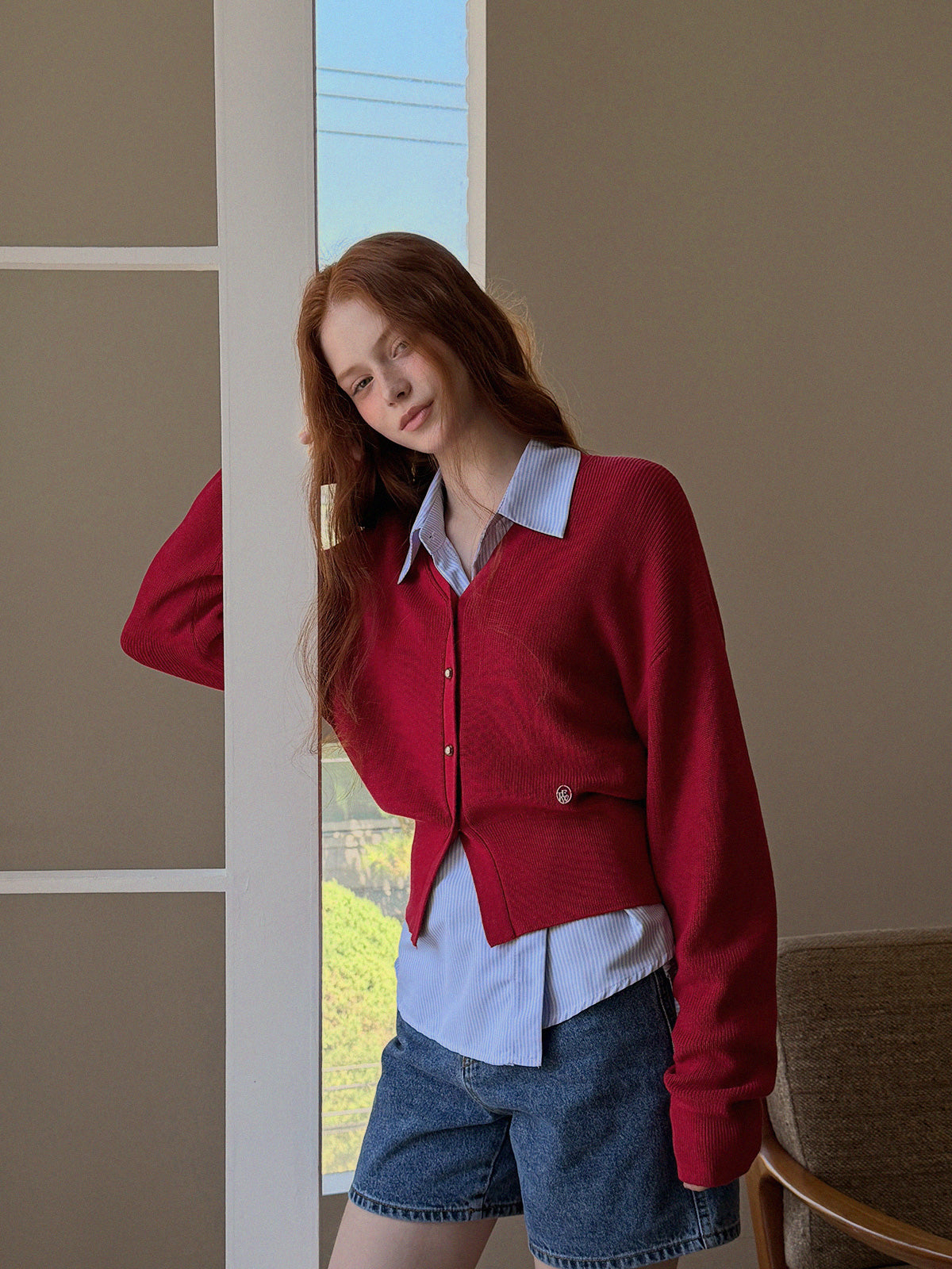 Pichu Puff V-Neck Cardigan