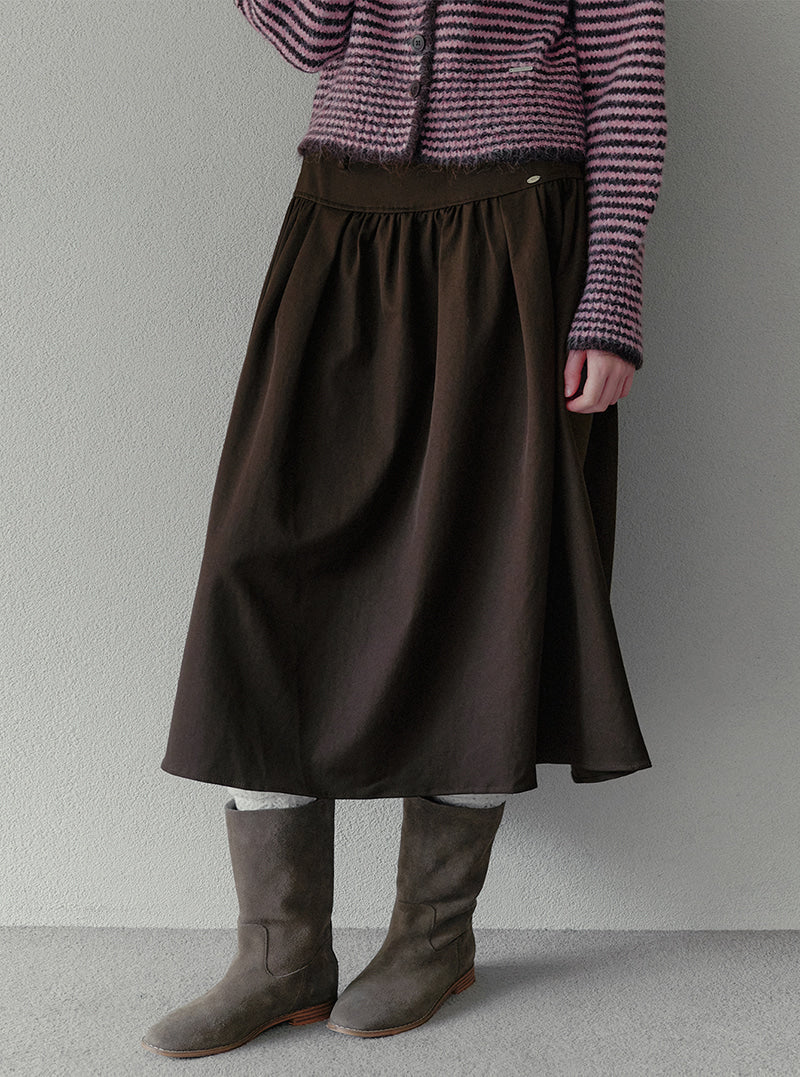 Karen pleated long skirt (belt set) | View 9