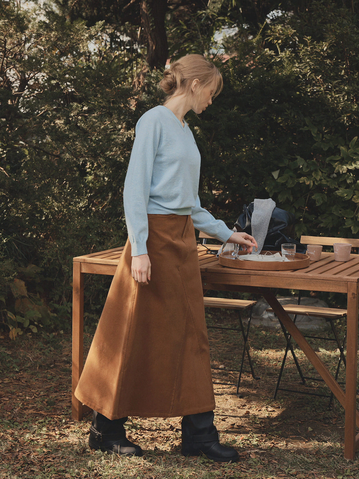 [TWEE] Haut en maille basique à col en V Lena