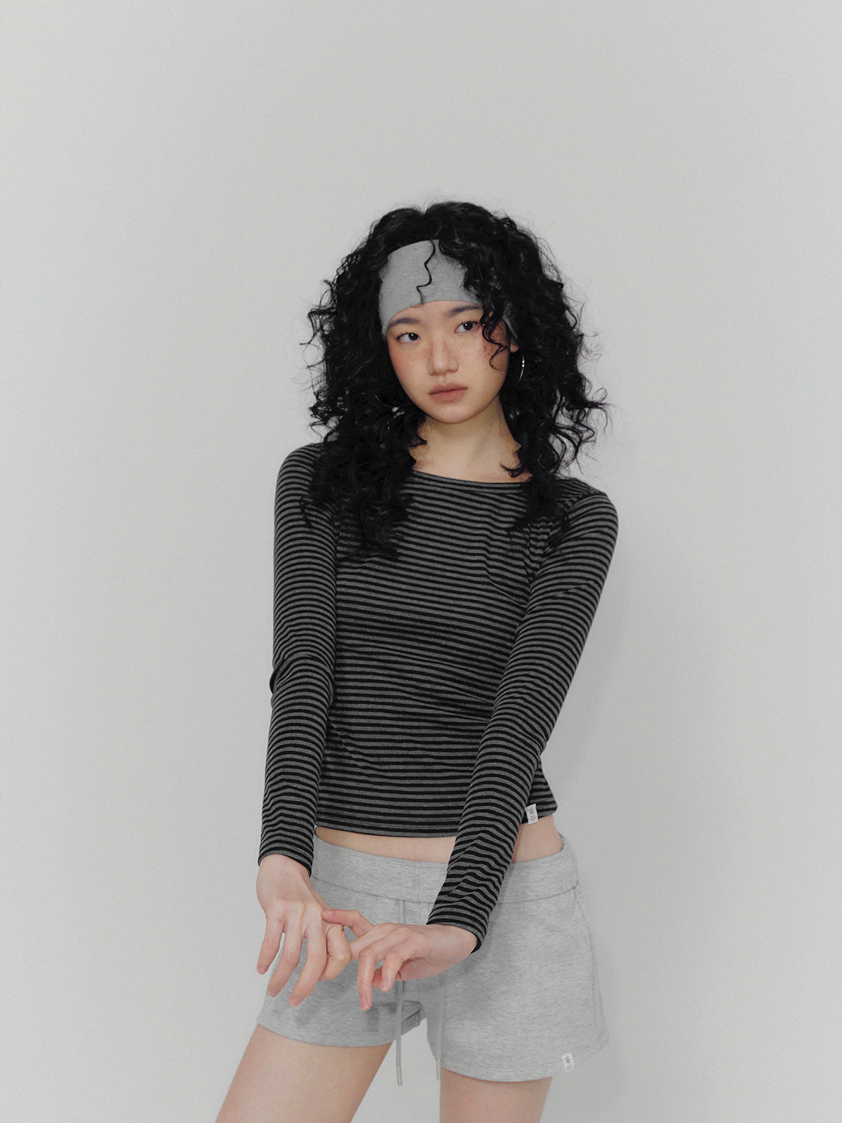 [TWEE] Boen ストライプ ボートネック長袖Tシャツ