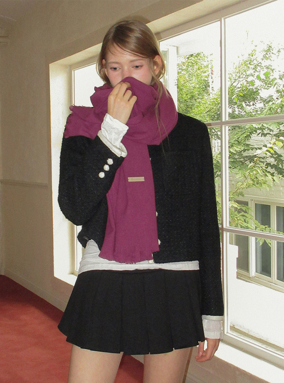 Kain basic color long muffler | View 11