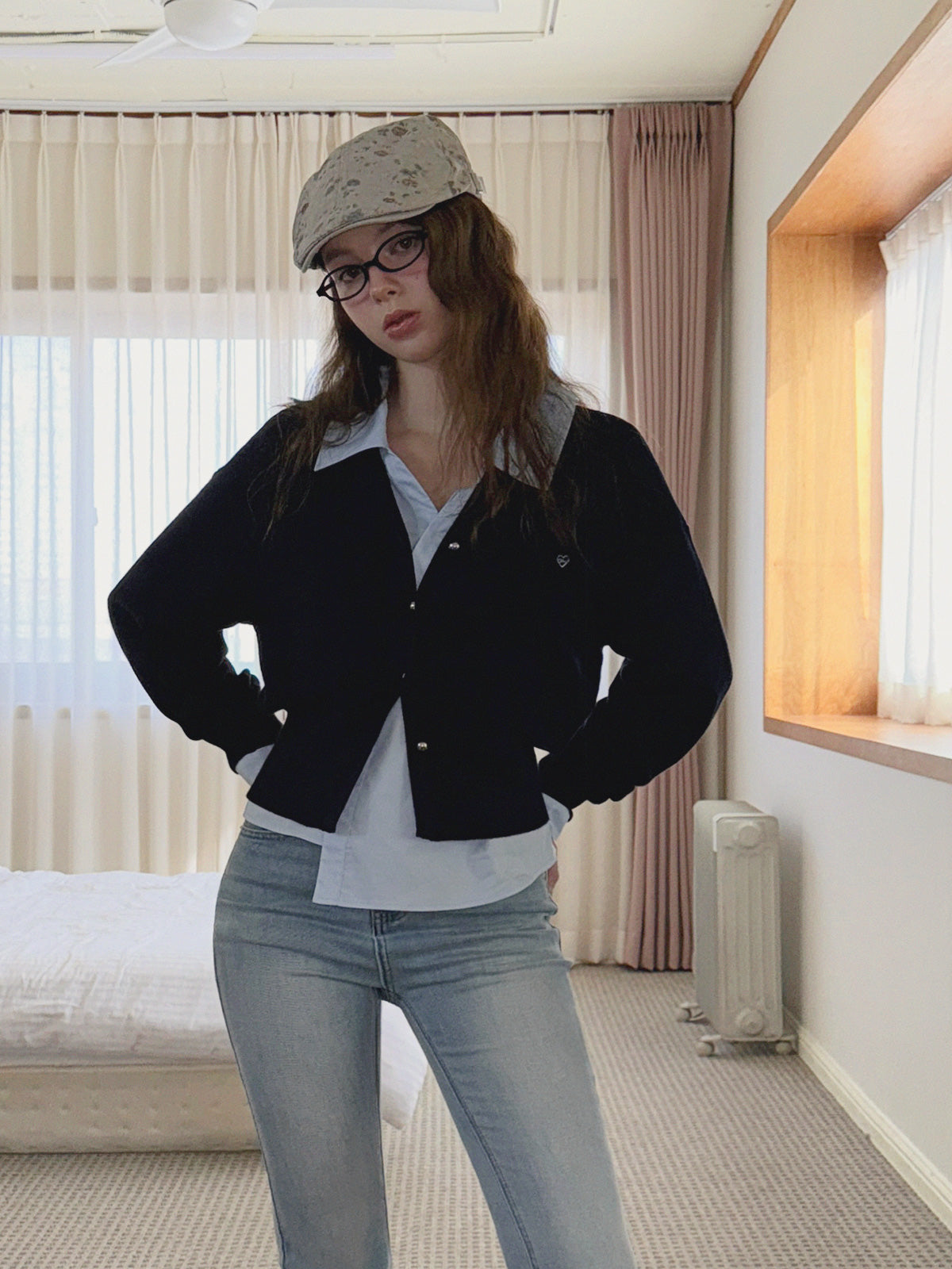[TWEE] Pichu Puff Cardigan À Col En V