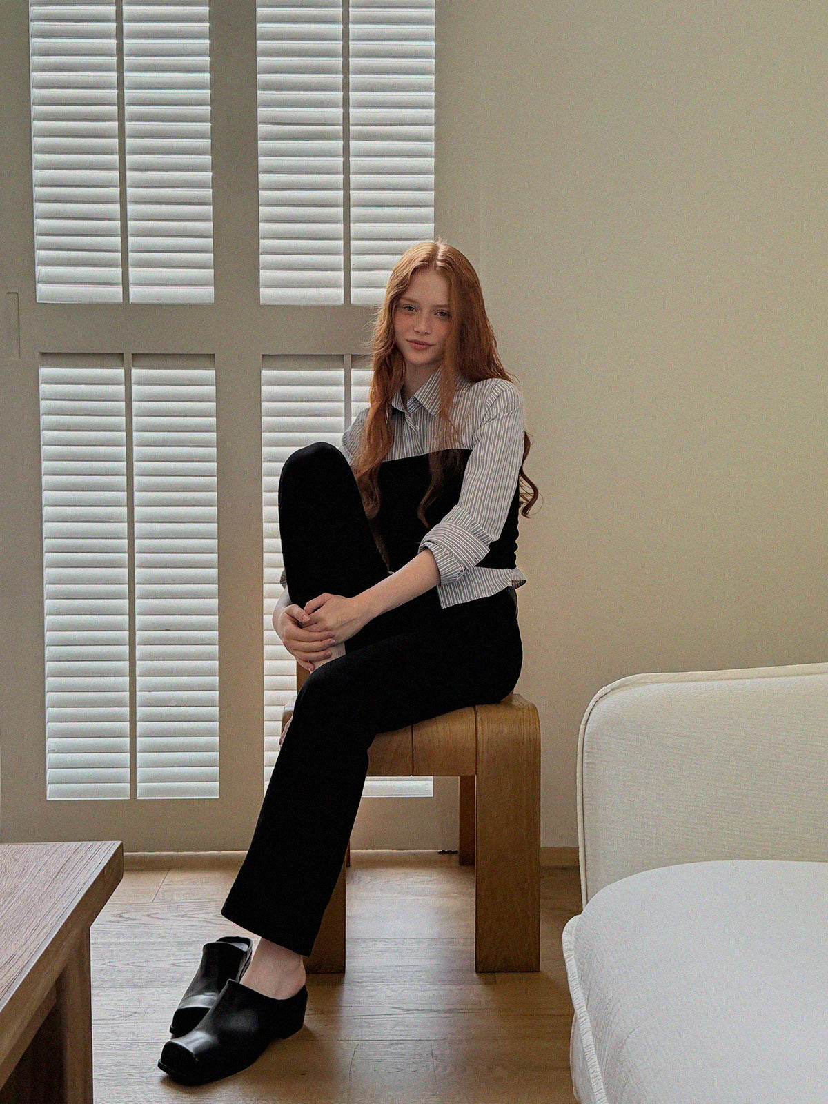 [TWEE] Chemise Slim Fit à Manches Longues Ready Stripe
