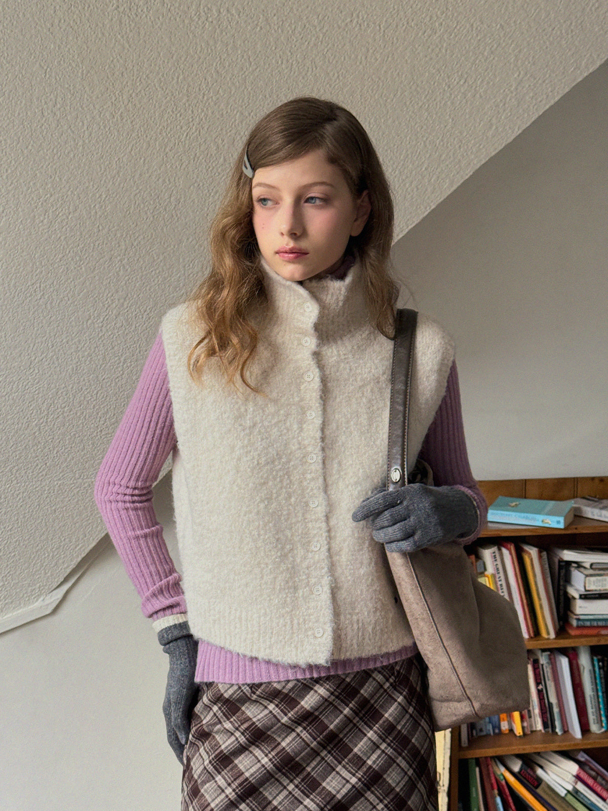 Rut High-Neck Knit Vest