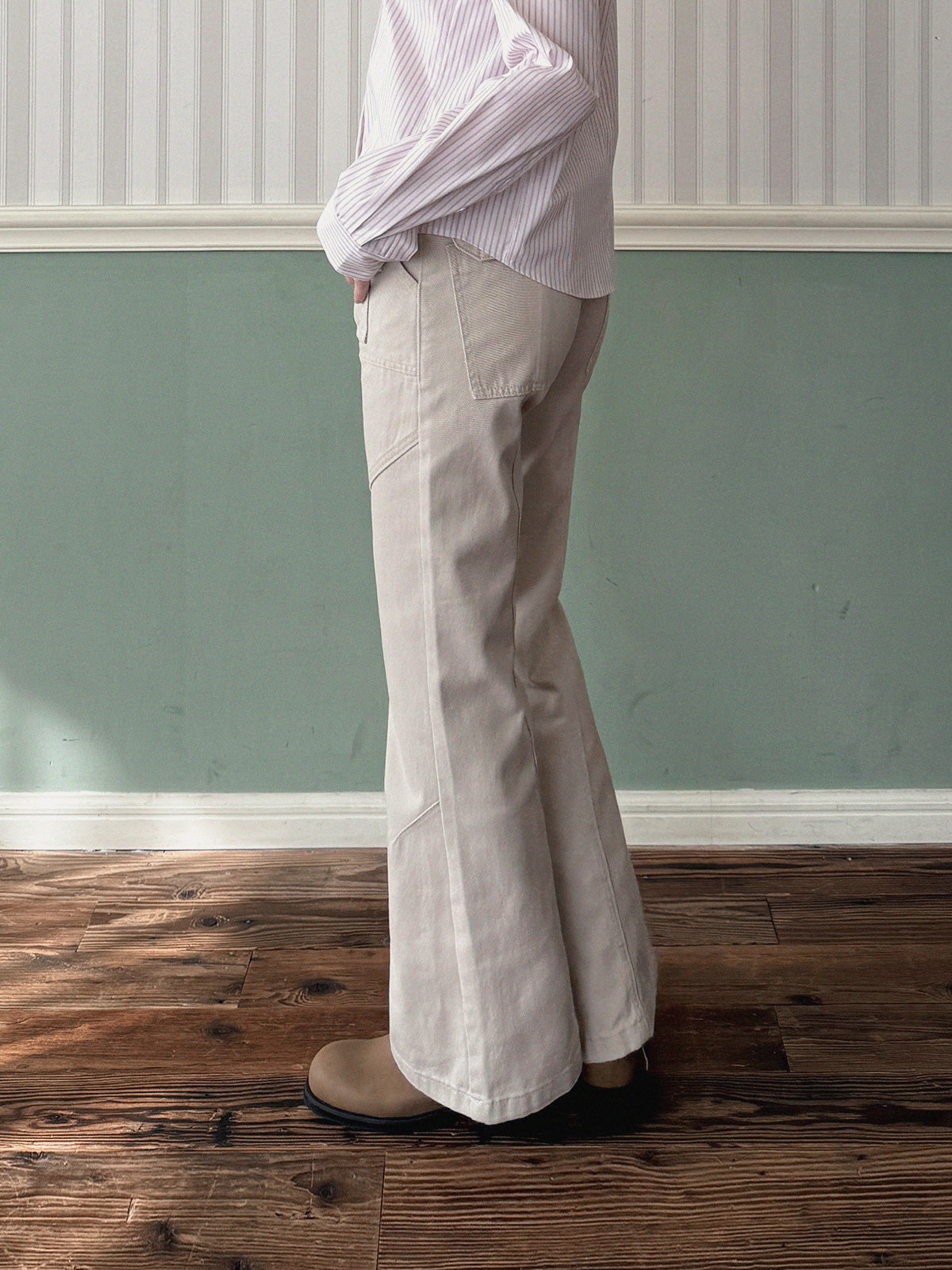 [TWEE] Pantalon Long Semi-Bootcut à Poche Bandi